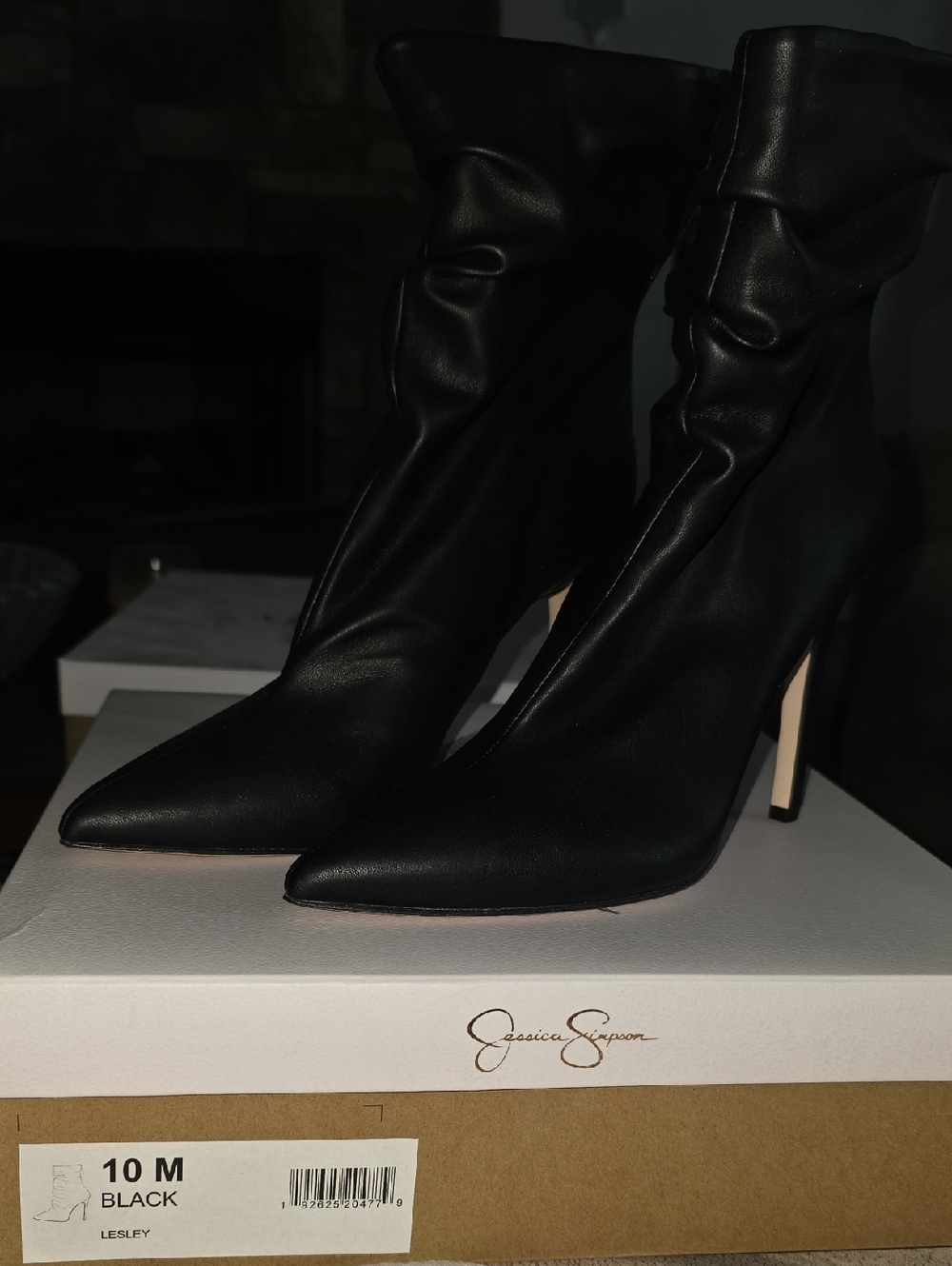 Jessica Simpson Black Pointed Toe Stiletto Heeled Boots